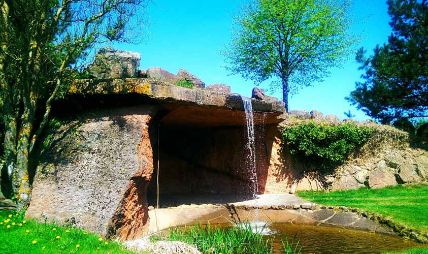 Ein Hindernis des Golfclubs Gut Sansenhof