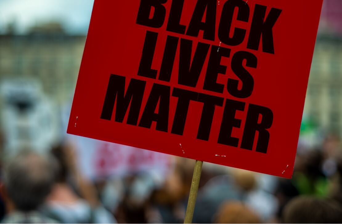 Black lives matter Protestschild