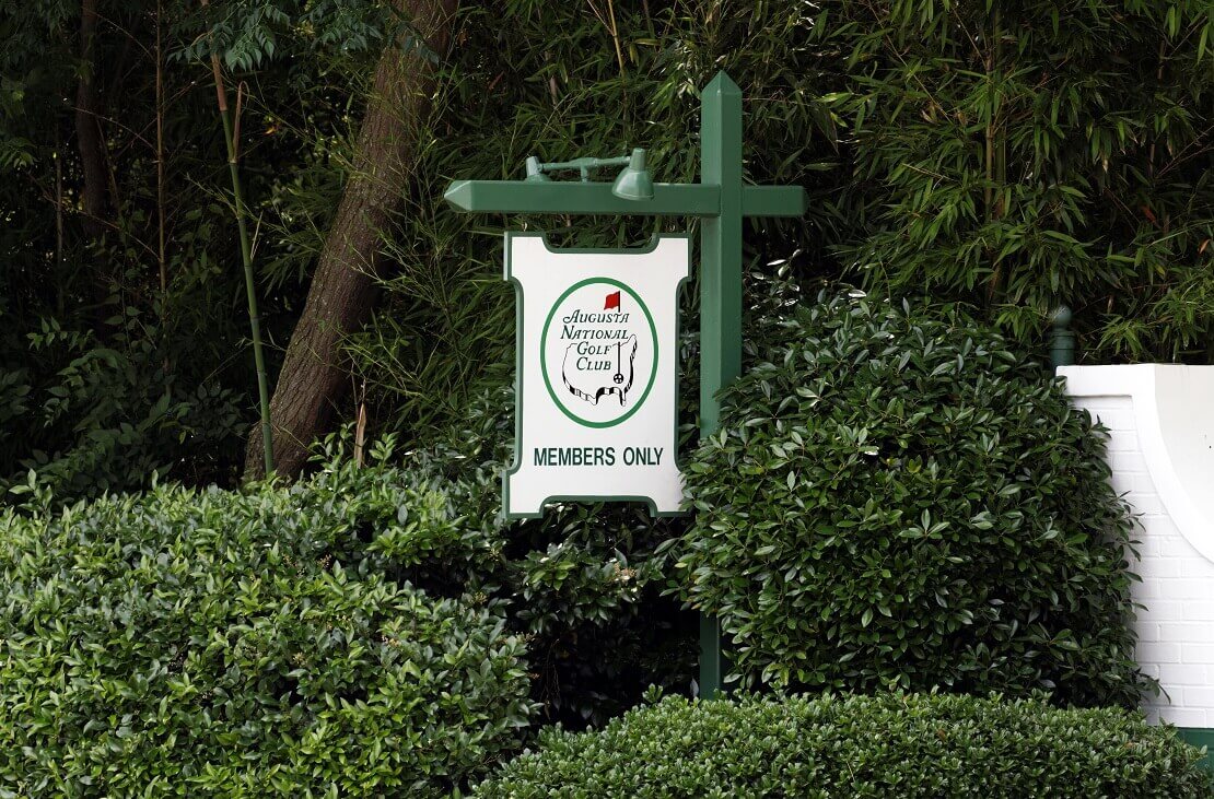 Holzschild des Augusta National Golf Club