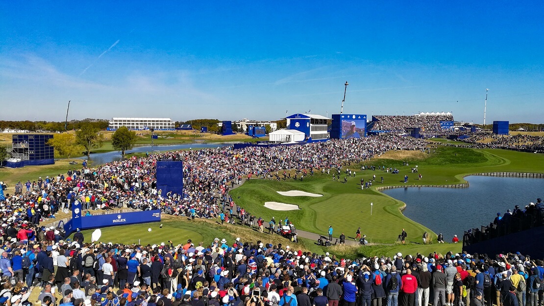 Zuschauer beim Finale des Ryder Cups