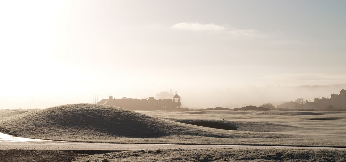 Der Old Course in St Andrews im Winter