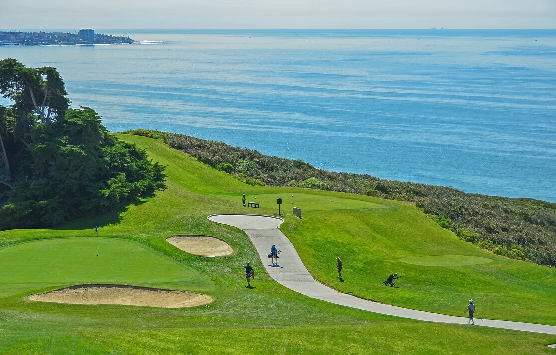 Torrey Pines Golf Course mit Blick auf den Pazifik