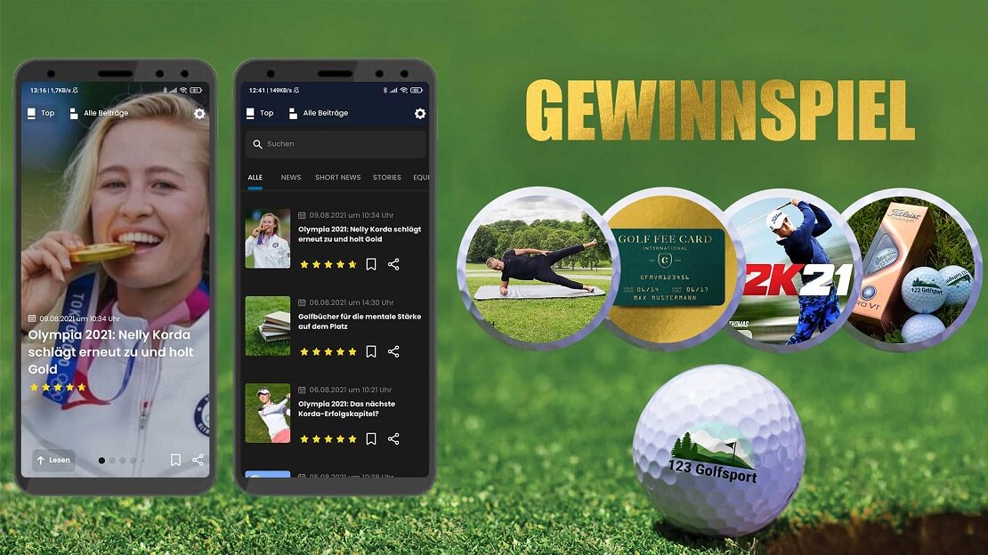 123golfsport-App und -Gewinnspiel