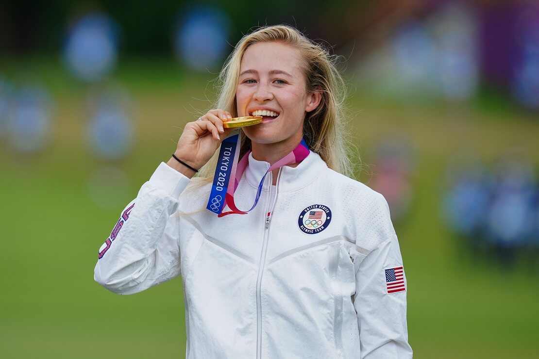 Nelly Korda beißt auf ihre olympische Goldmedaille