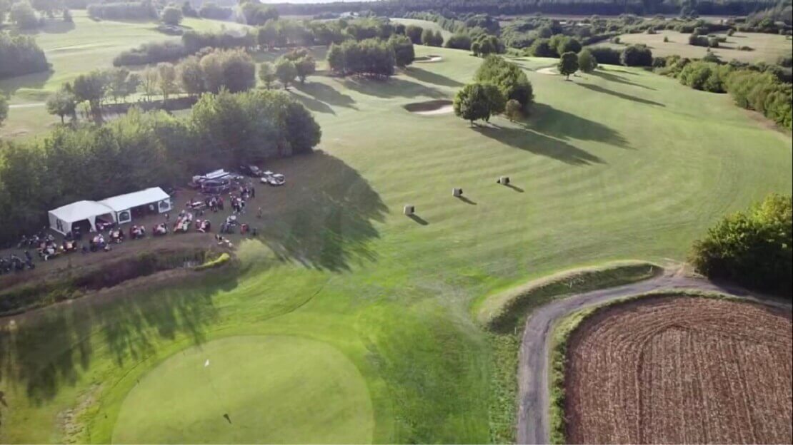 Drohnenaufnahme Loch 18 Golf Bad Münstereifel beim Triple M Cup