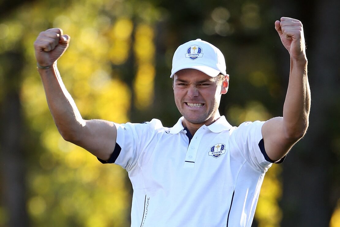 Martin Kaymer jubelt beim Ryder Cup 2012