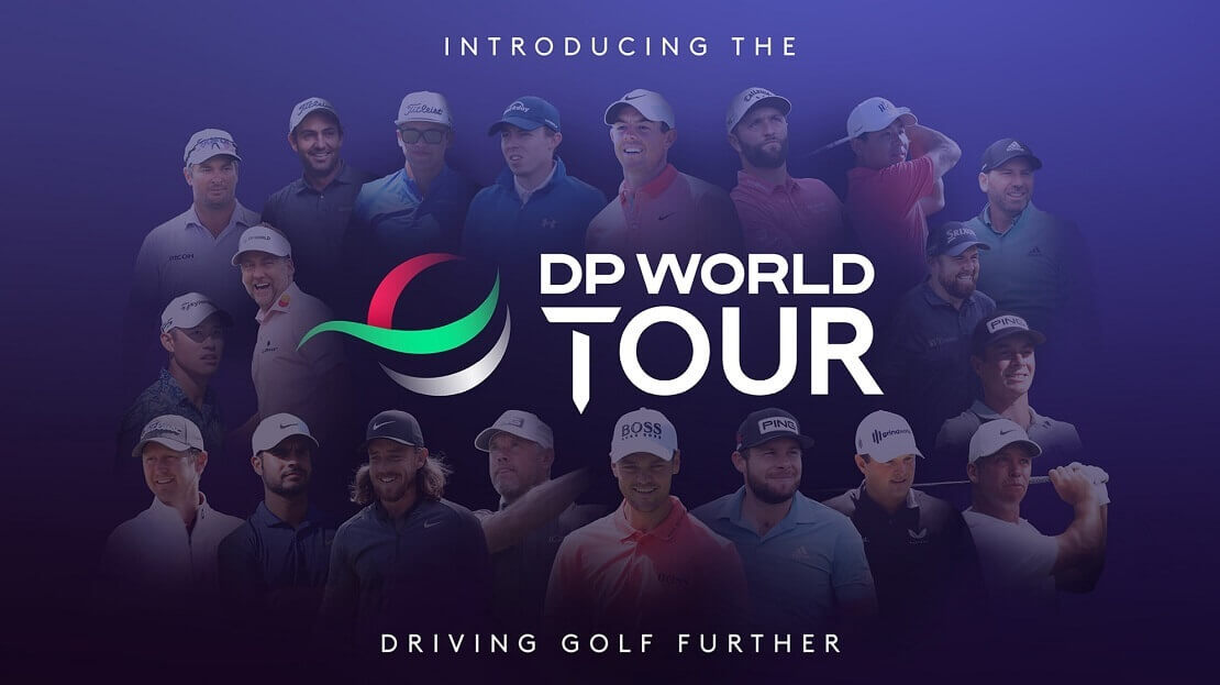 DP World Tour Werbung mit unterschiedlichen Spielern