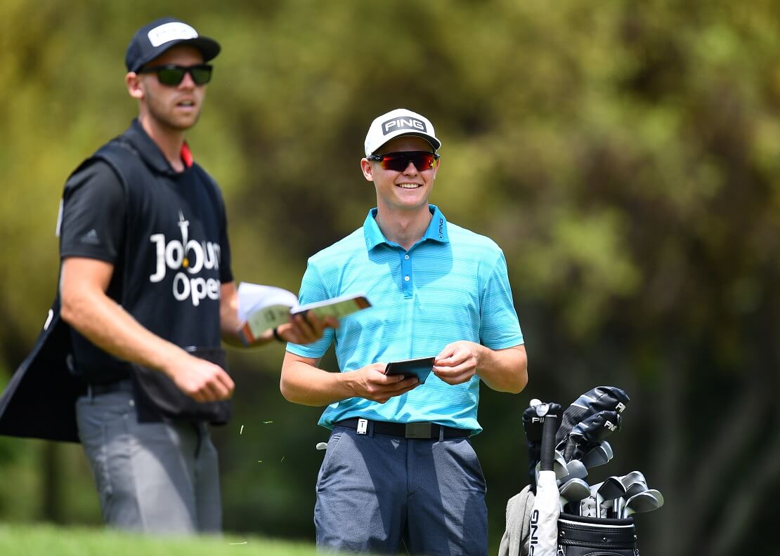 Wilco Nienaber und Caddy bei der Joburg Open