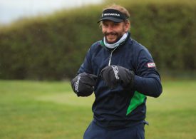 Joost Luiten bei der Austrian Open in Winterkleidung