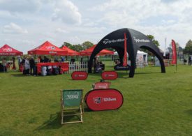 „Rheingolf on the Green“ im Golfpark Hainhaus: Messestand von Schlägerhersteller Wilson