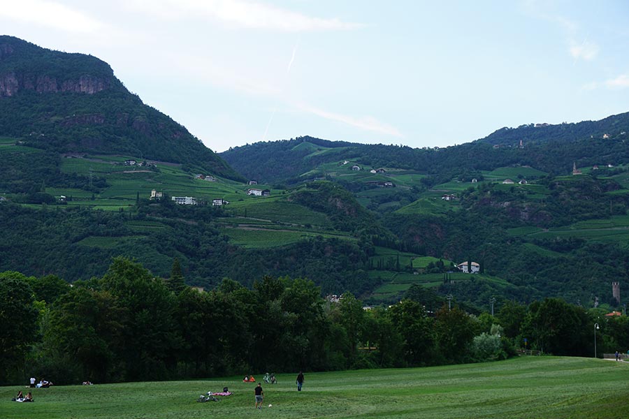 Eine große Berglandschafft in Südtirol