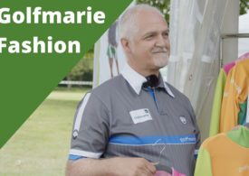 Ein Mann trägt die Kleidung der Golfmarie Fashion