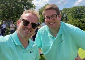 Zwei Golfer im Porträt