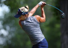 Golferin Lexi Thompson beim Ausholen