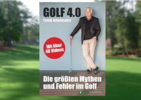 Das Buchcover von Frank Adamowicz vor einem unscharfen Golfplatz