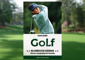 Ein Buchcover zeigt einen Golfer beim Abschlag
