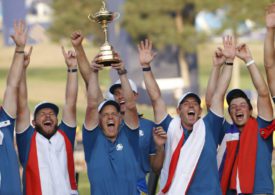 Team Europa feiert mit dem Ryder Cup