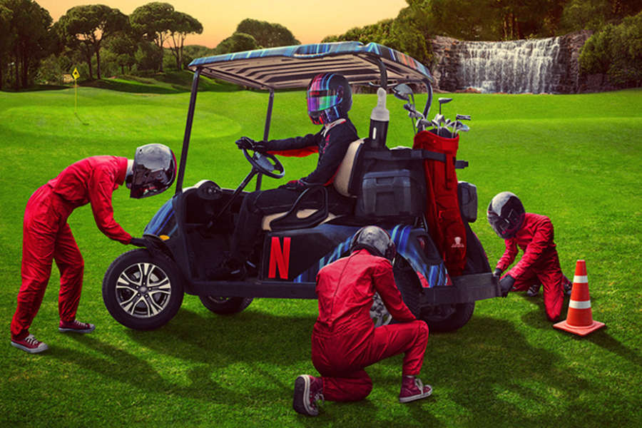 Netflix Cup: Wenn Golfprofis mit einem etwas anderen Driver spielen