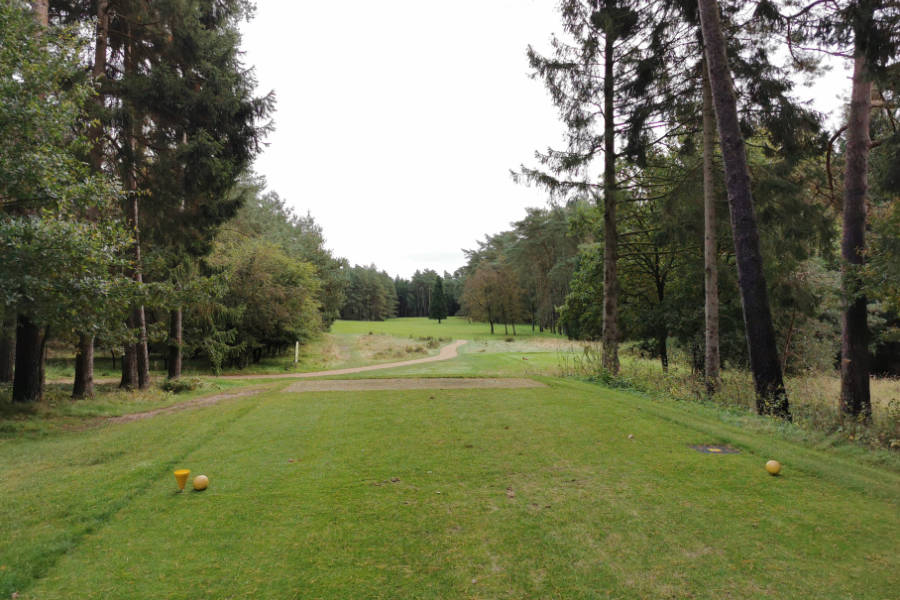 Eine Teebox auf einem Golfplatz