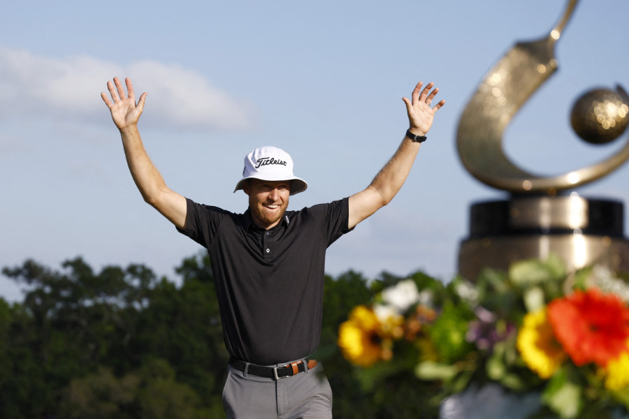 Peter Malnati bejubelt seinen Sieg auf der Valspar Championship