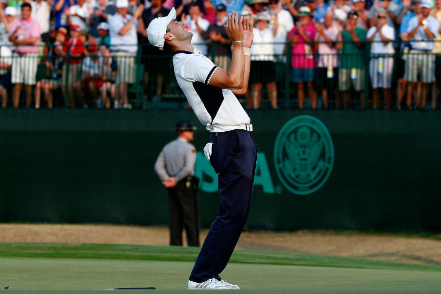 Martin Kaymer jubelt über den Sieg bei der U.S. Open 2014