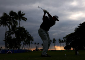 Hideki Matsuyama beim Abschlag während The Sentry auf Hawaii